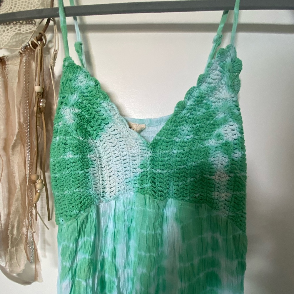 Beach By Exist Green Tie-Dye Maxi Dress